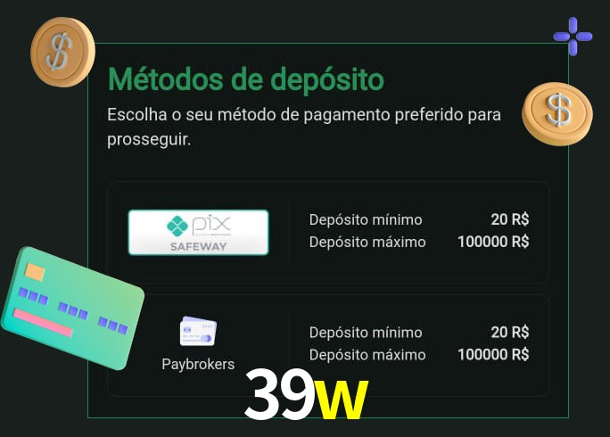 O cassino 39w oferece uma grande variedade de métodos de pagamento